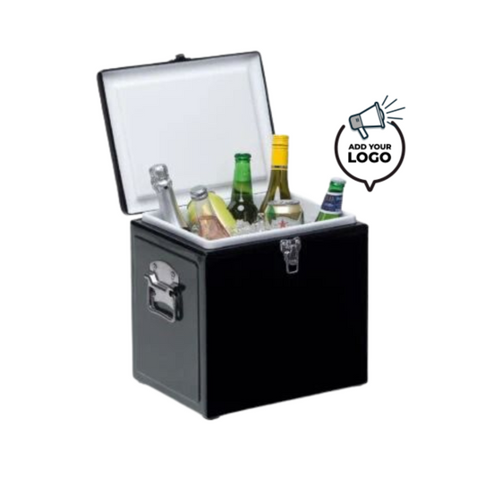 BRANDED VINTAGE COOLER BOX - BLACK