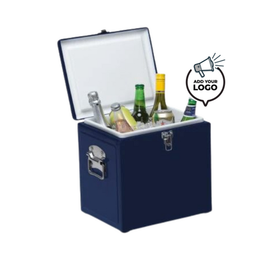 BRANDED VINTAGE COOLER BOX - NAVY