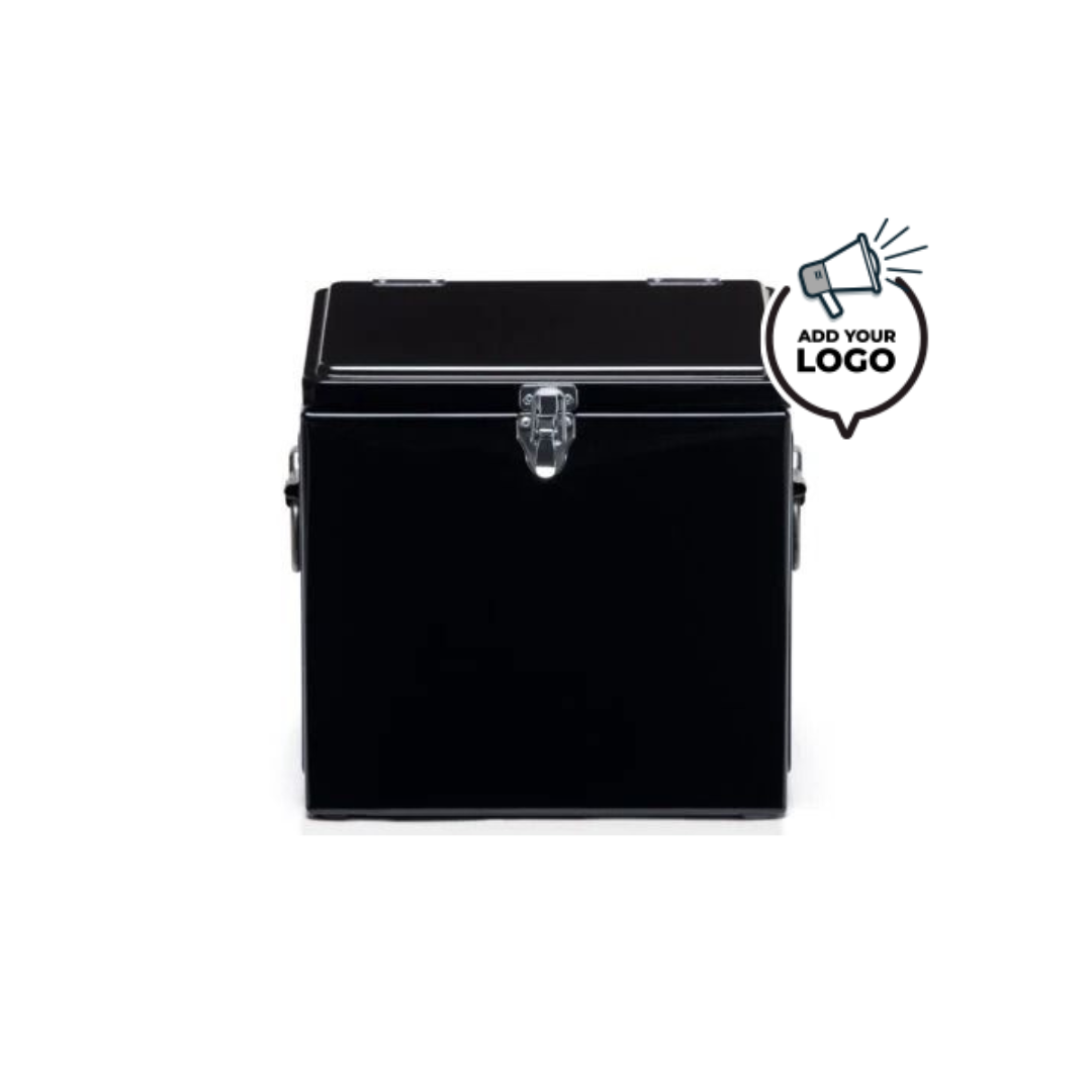 BRANDED VINTAGE COOLER BOX - BLACK
