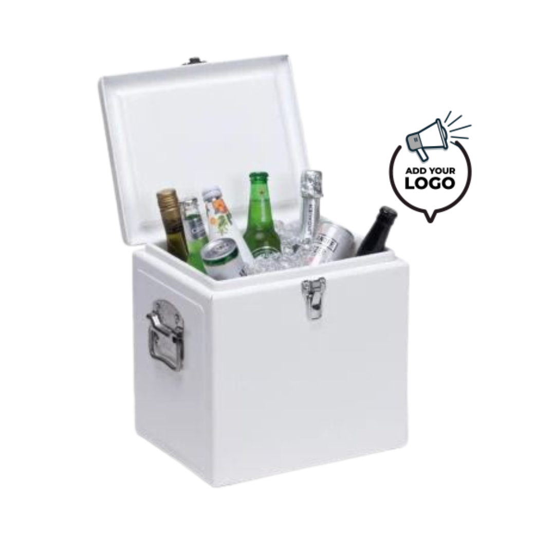 VINTAGE COOLER BOX - WHITE BRANDED