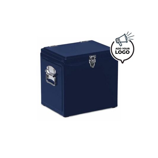 VINTAGE COOLER BOX - NAVY BRANDED