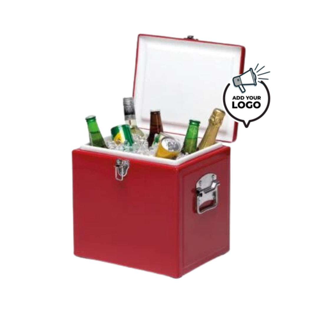 VINTAGE COOLER BOX - RED BRANDED