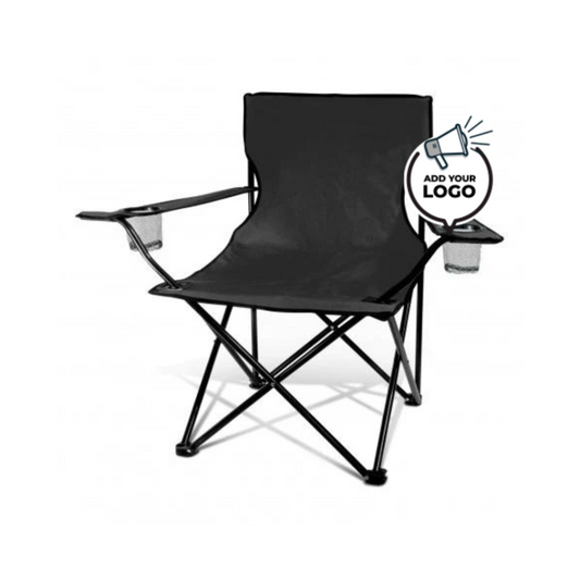 BLACK FOLDING CHAIR - BRANDED