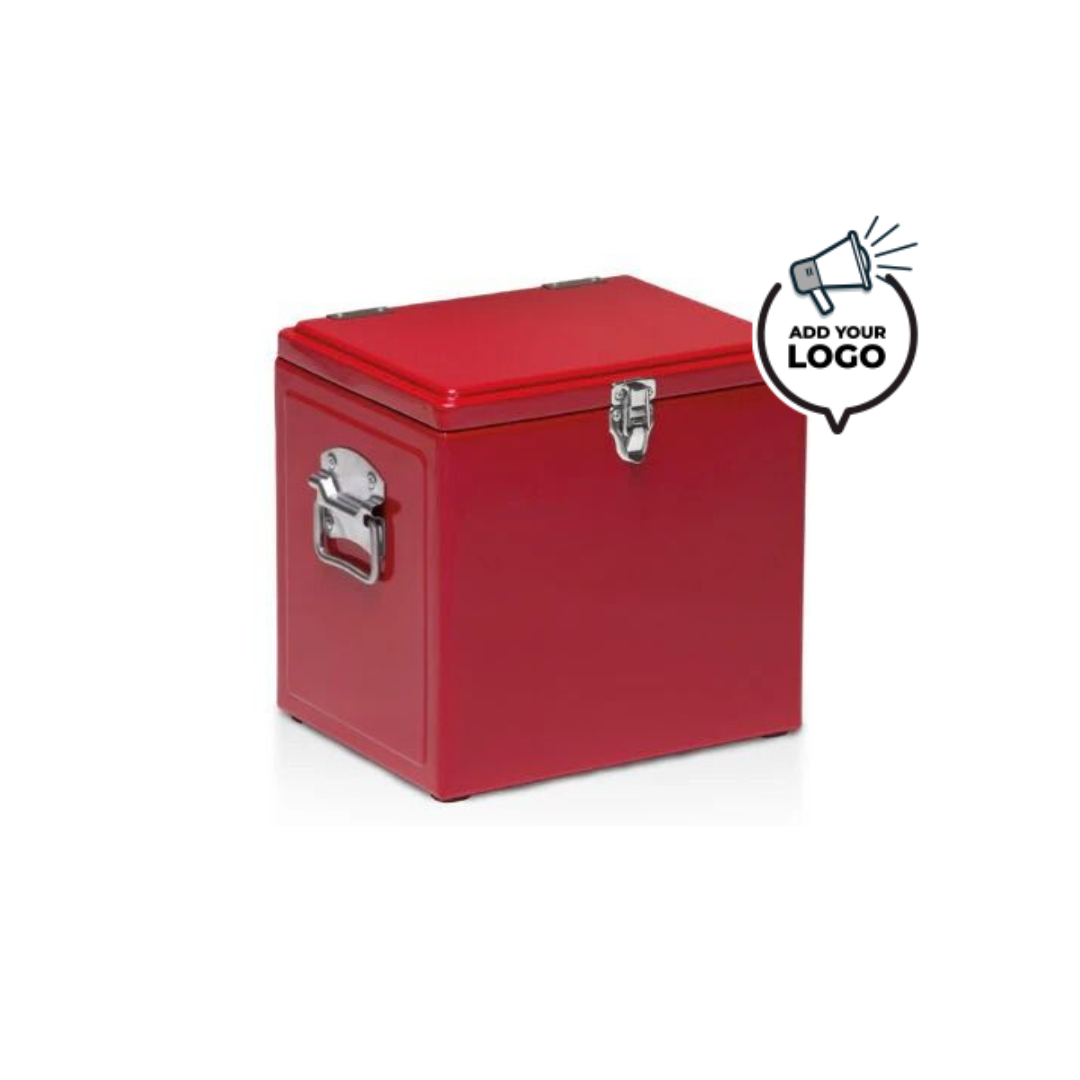 VINTAGE COOLER BOX - RED BRANDED