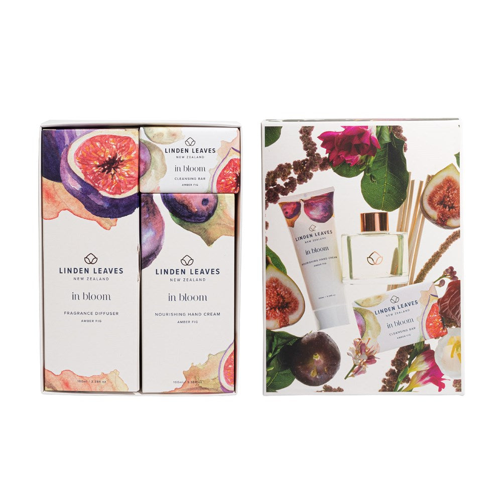 LINDEN LEAVES AMBER FIG HANDS & HOME GIFT SET
