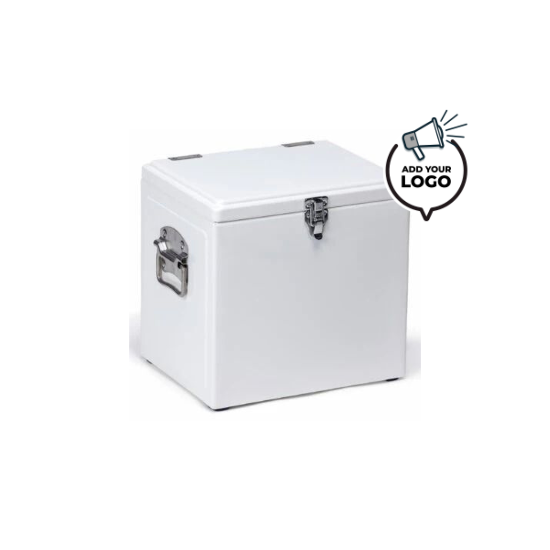 VINTAGE COOLER BOX - WHITE BRANDED