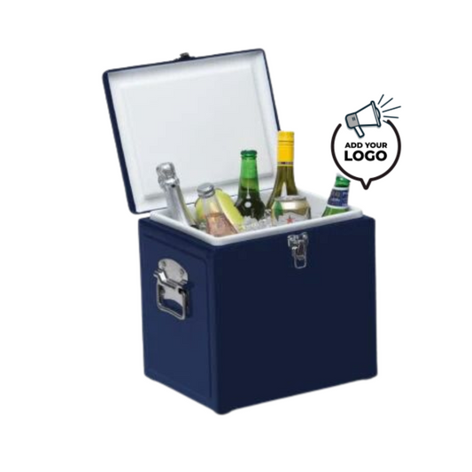 VINTAGE COOLER BOX - NAVY BRANDED